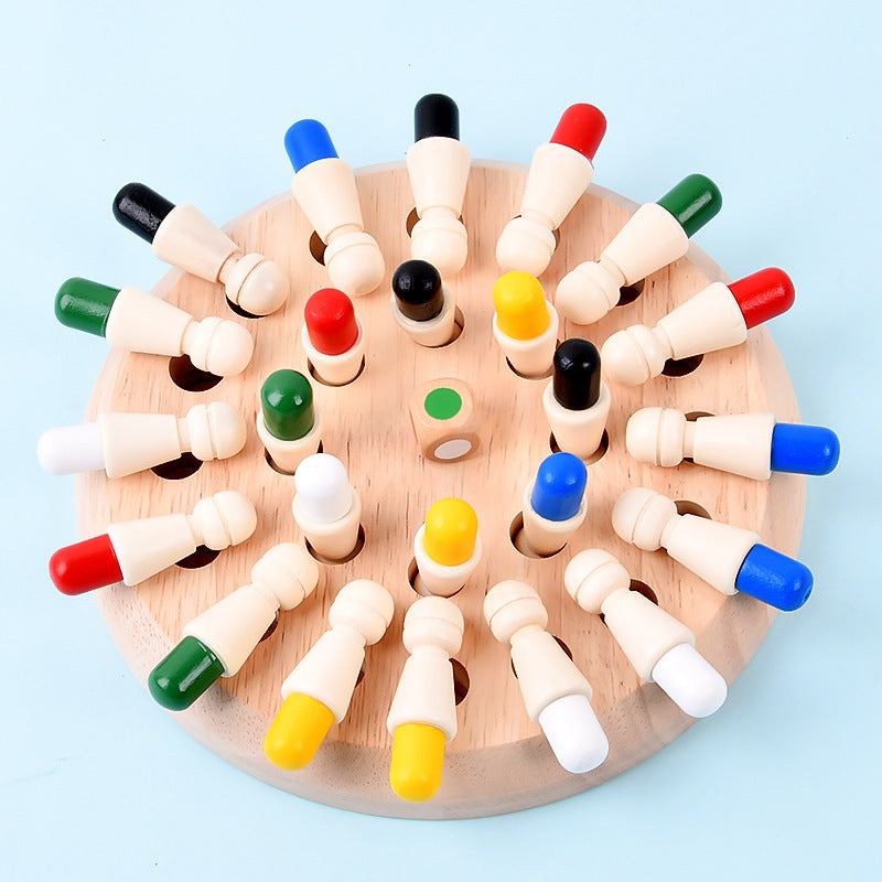 Wholesale Wooden Children's Early Education Boutique Memory Chess Kindergarten Training Focus Memory Parent Child Interaction Puzzle Toy